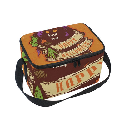 

ALAZA Lunch Box Insulated Lunch Bag Large Cooler Monster And Old Ribbon Tote Bag