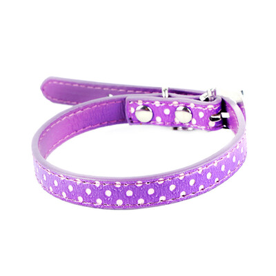 

Sweet Polka Dot Lovely Small Pet Cat Dog Collar Heart Crystal Pendant Collar