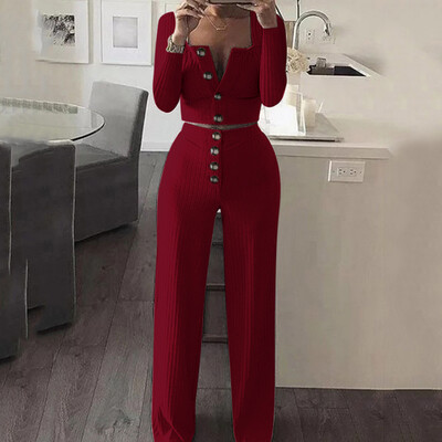 

Tailored Womens Fashionable Long-Sleeved Cardigan Slim Body Button Casual Suit