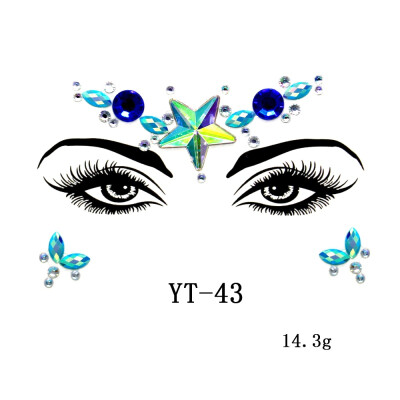 

Temporary Rhinestone Glitter Tattoo Stickers Face Jewels Gems Festival Party Makeup Body Jewels Flash Fake Temporary Tattoos