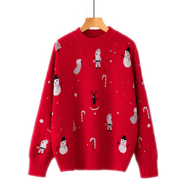 

Tailored Women Ladies Christmas Long Sleeve Sweater Tops Knitwear Blouse Shirt Sweatshirt