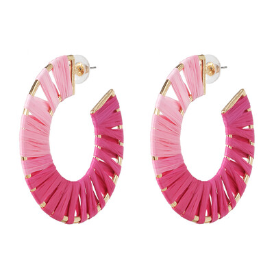 

Korean Summer Geometric Hollow Circle Square Drop Earrings for Women Big Round Handmade Bohemian Party Beach Jewelry