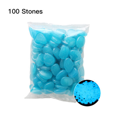 

100pcsBag Luminous Pebbles Glow in the Dark Stones Home Fish Tank Outdoor Decor Garden Walkway