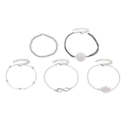 

Fashion Charm Silver Jewelry Chain Bracelet Set Gifts For Girlfriend Girls Lover Women