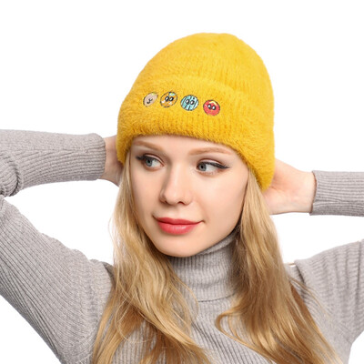 

Tailored Fashion Women Curling Baseball Cap Hat Winter Warm Thickened Knitted Ball Cap