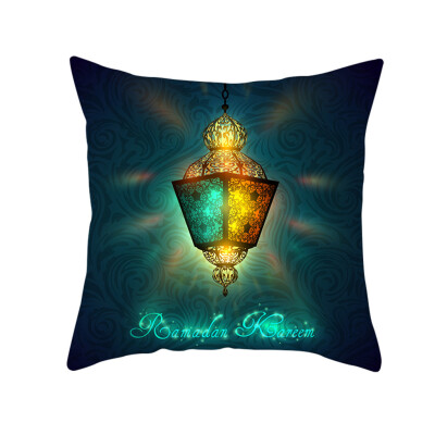 

Siaonvr Muslim Ramadan Pattern Polyester Cushion Cover Pillow Case Home Decor