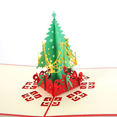 

3D Popup Christmas Tree Greeting Card With Envelope Christmas Cards Unique Holiday Postcards Invitations for Year Festival