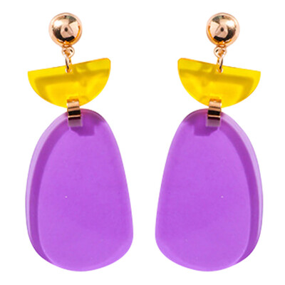 

Summer New Geometric Oval Irregular Round Circle Transparent Acrylic Earrings