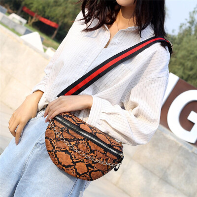 

Tailored Fashion Women Serpentine Zipper Messenger Bag Chest Bag Waist Bag Phone Bag