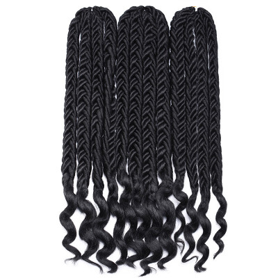 

5PcsLot Faux Locs Crochet Hair With Curly Ends 20 Inch Dreadlocs Goddess Locs Crochet Braids Synthetic Braiding Hair Extension