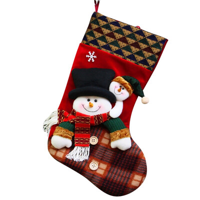 

Household Decoration Christmas Stockings Cute Candy Gift Bag Portable Santa Claus Christmas Decoration
