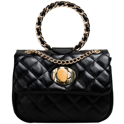

Summer small bag female 2019 new wave Korean version of the wild Messenger bag fashion chain pearl portable small square bag
