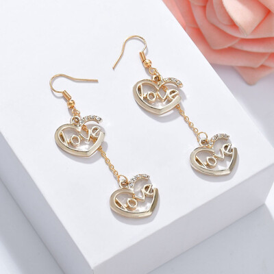 

New Fashion Oversized Pendant Korean Version Of The Earrings Womens Bow Shell Heart-shaped Gold Earrings 2019 Dress Wear