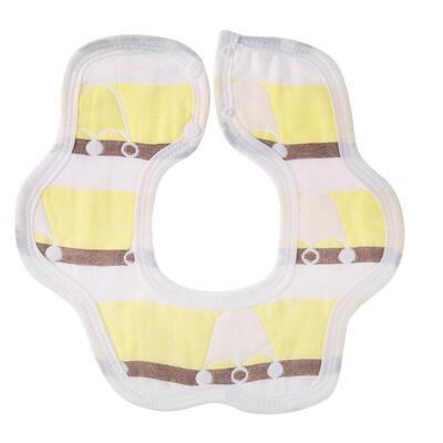 

Cute Infant Baby Bib Crown Jacquard Gauze Towel 360 Degree Rotation