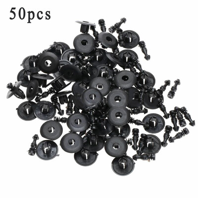 

50pcs Nylon Door Trim Panel Clip Push Type Retainer Black For Chrysler 300M 2005