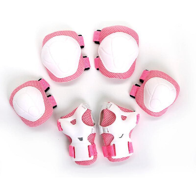 

Lixada 6PCS Brace Kids Youth Cycling Roller Skating Skateboard Elbow Knee Hands Wrist Safety Protection Guard Pads Set