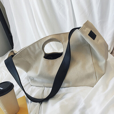 

On the new large-capacity canvas bag women 2019 new tide Korean version of Joker shoulder slung fashion bags
