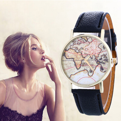 

World Map Watch Casual Women Quartz Wristwatches Dress Watches Quartz Watches Relogio Feminino Halloween Christmas Gift