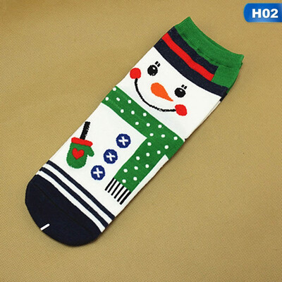 

Christmas Gift Women Winter Warm Cotton Socks Santa Claus Reindeer Snowman Bear