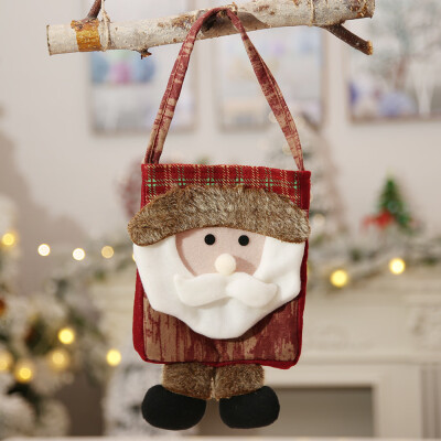 

Toponeto Christmas Decor Bags Thick Embroidery Three-dimensional Pattern Bag For Gift