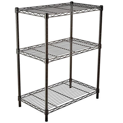 

3 Tier Black Heavy Duty Wire Shelves Organizer Wire Shelving Rack UnitMetal Shelf