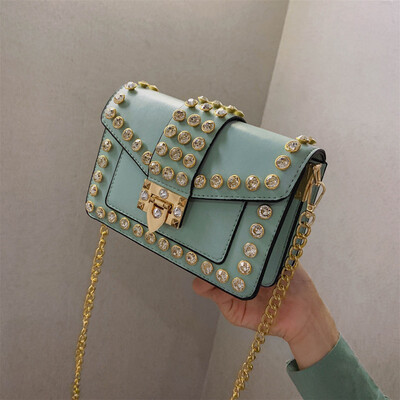 

Qiao Bani 2019 new South Korea ins fashion diamond trend small square bag shoulder diagonal female handbag factory direct