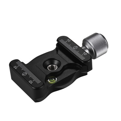 

Aluminium Alloy Quick Release Clamp with 14 & 38 Inch Screw Mount Bubble Level for Ballhead Tripods Camera Accessories for Arca