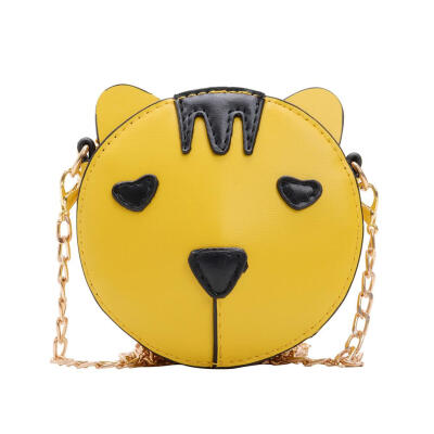 

Round Cute Animal Print Bags Kids Girls Shoulder Messenger Leather Handbag
