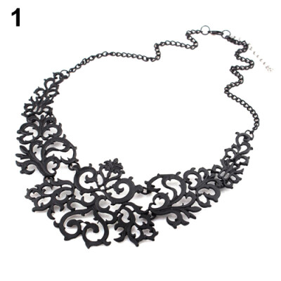 

Women Vintage Hollow Pattern Pendant Bib Choker Necklace Statement Chain Gift