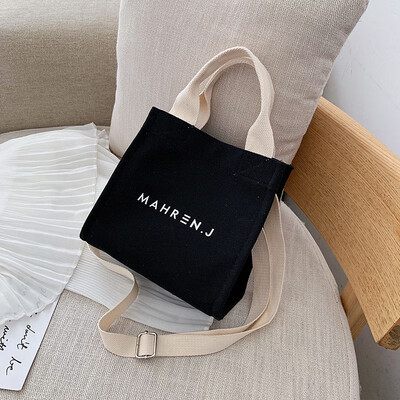 

Summer canvas bag handbag 2019 new wave Korean version of the wild Messenger bag ins shoulder Japanese girls small cloth bag