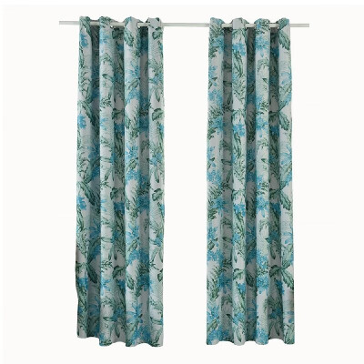 

Blackout Curtains Tropical Plants Printing Thermal Insulating Room Darkening Curtains for Living Room 39"X98