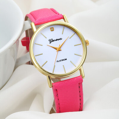 

Womens Watches Fashion Geneva Simple Leather Belt Bayan Saat Montre Femme Acier Inoxydable Watch