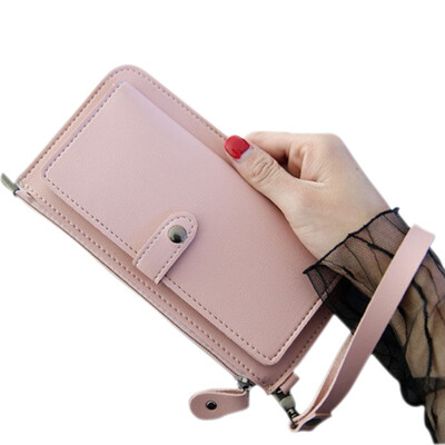 

Brand Wallet Women PU Leather Purses Ladies Zipper&Hasp Long Wallet Retro Female Fashion Money Bag Card Holder Wallets