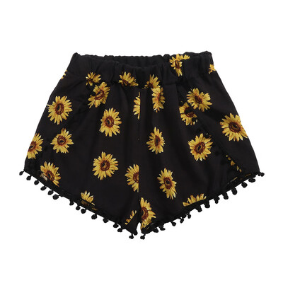 

Tailored Womens Summer Casual Pocket Elastic Waist Ball Print Shorts