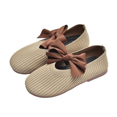 

Flat casual Shoes Children Girls kittens bowknot princess Shoes 3 colors 21-30 Toddler Girls Soft Bottom Shoes