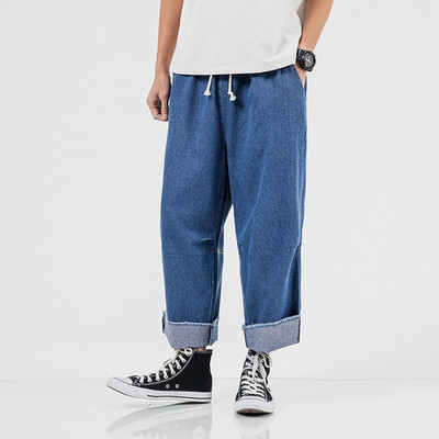 

Gobestart Mens New Style Fashion Casual Pure Jeans Casual Comfortable Pure Colored Pants