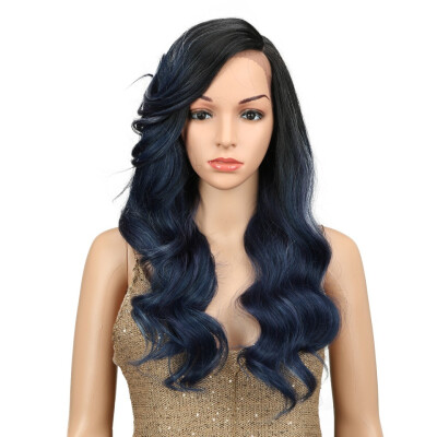 

Noble 22" Long Loose Wave Equal Ombre Glueless Heat Resistant Wig 180 Heavy Density Synthetic Wigs