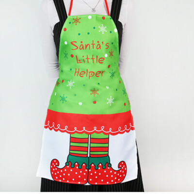 

Toponeto Printing Kitchen Apron Santa Apron Elf Apron Christmas Decorations