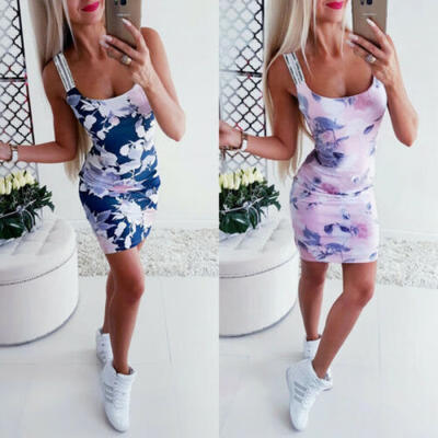 

Women Floral Bandage Bodycon Summer Evening Party Cocktail Club Short Mini Dress