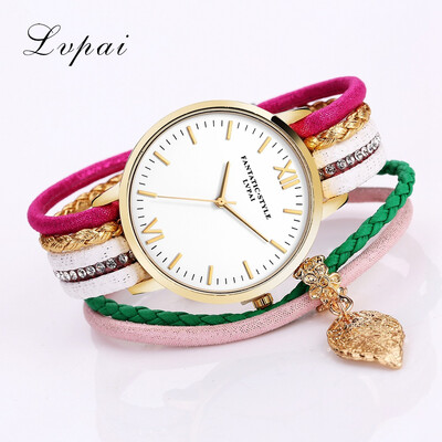 

Fashion small twist braided bracelet watch simple female models multicolor winding watch