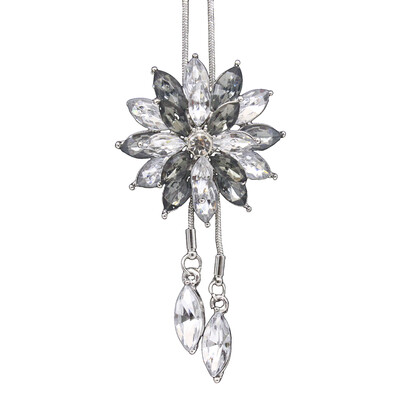 

Women Fashion Rhinestone Snowflake Pendant Long Chain Sweater Necklace Gift