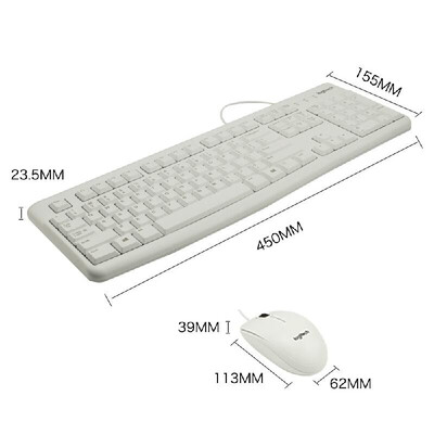 

Logitech MK120 Desktop USB Mouse Keyboard Combo Full-size Keyboard Optical Mice Wired Keyboard Mouse Bundle Pack