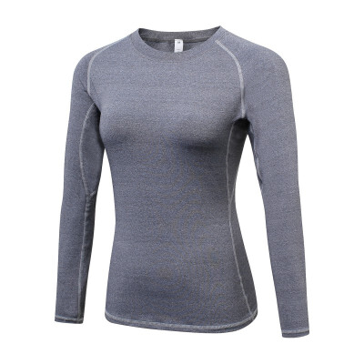 

Womens Casual T-Shirt Fitness Elasticity Clothing Long Sleeve Perspiration Female Clothes T Shirts Tops