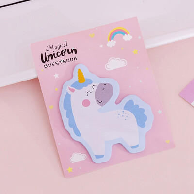 

Cartoon Unicorn Memo Pad Unicorn Sticky Notes Paper Bookmark Marker Message Sticker Cartoon Note Pads School Office Supplies