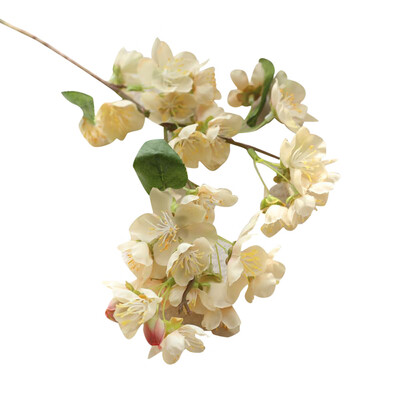 

Gobestart Artificial Fake Flowers Leaf Cherry Blossoms Floral Wedding Bouquet Party Decor