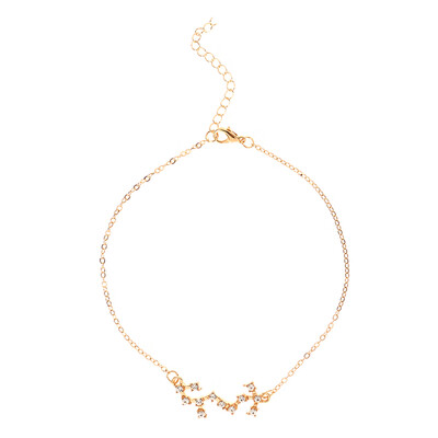 

Constellation Anklet 14K Gold Filled Cubic Zirconia Diamonds Ankle Bracelet Chain Summer Beach Jewelry Gifts