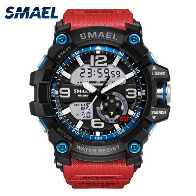 

Mens Stylish Sports Multi-function Electronic Waterproof Watch Dual Display Wristwatches