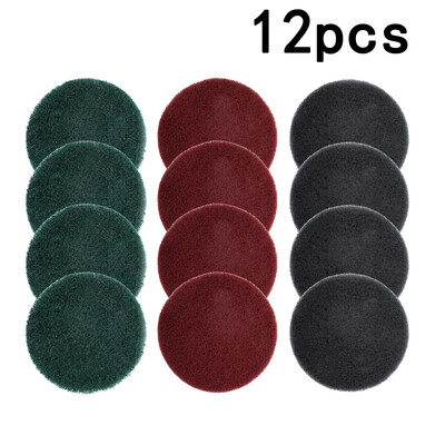

12Pcs Nylon 150mm Round Hook & Loop Mops Nylon Scouring Pad For Kitchen Cleaning