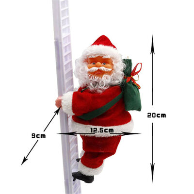 

Animated Santa Claus Climbing Ladder Up Tree Christmas Decoration