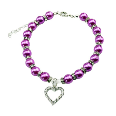 

Adjustable Decorative Pet Dogs Collar Dog Cat Pearl Necklace pet Accessories Extension Chain